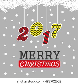 Happy New Year card. vector illustration