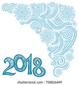 Happy new year card. Vector illustration.