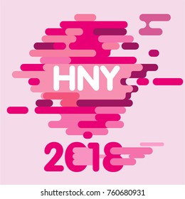 Happy New Year. Card. Vector
