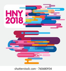 Happy New Year. Card. Vector