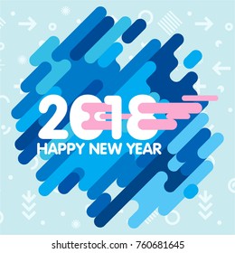Happy New Year. Card. Vector