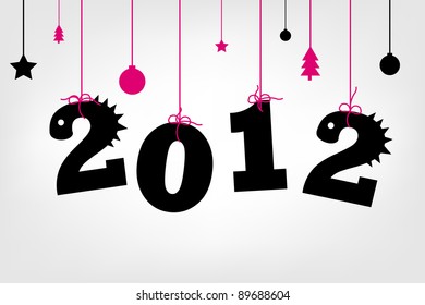 Happy New Year Card, Vector Illustration
