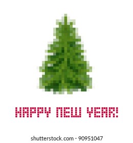 Happy New Year Card, Vector Illustration
