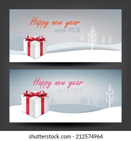 happy new year card.vector
