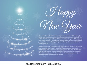 Happy New Year celebration background. Vector illustration.