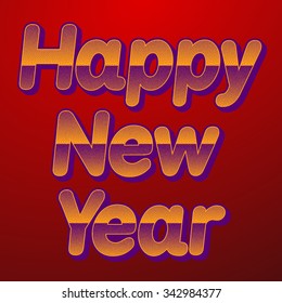 Happy New Year celebration background. Vector illustration.