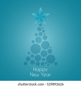Happy New Year celebration background. Vector illustration.