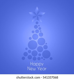 Happy New Year celebration background. Vector illustration.