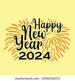 Happy New year Celebration Card 2024