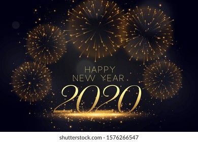 happy new year celebration firework stylish background