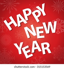 Happy new year celebration greeting card design