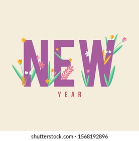 happy new year celebration illustration  