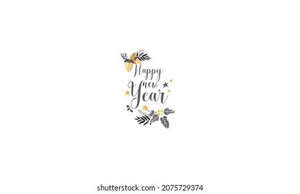 Happy New Year celebration logo