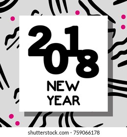 happy new year celebration over figures background