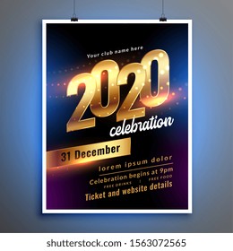 happy new year celebration party flyer template design