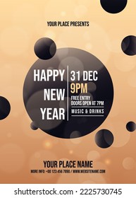happy new year celebration party poster flyer or social media post design