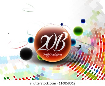 Happy new year celebration poster design.