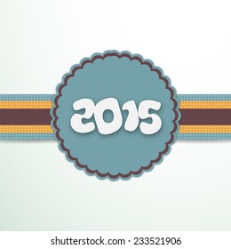 Happy New Year celebration with stylish text 2015 in frame, can be used as poster, banner or flyer.