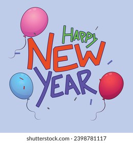 Fröhliche Neujahrsfeier, Vektorsymbol