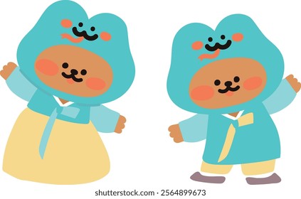 happy new year character korean