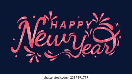 Happy new year cheerful celebration  vector design.