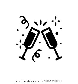 happy new year cheers vector on a white background