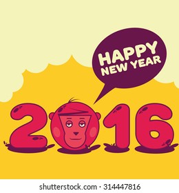 Happy New Year and Christmas 2016 from pink wise monkeys