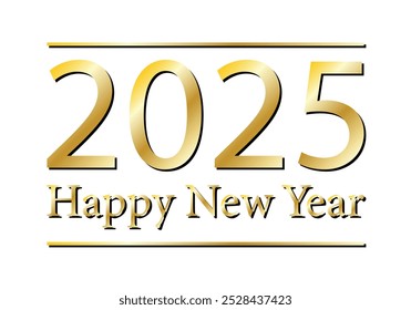 Happy New Year and Christmas 2025 golden text