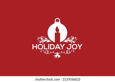 Happy New Year. Christmas Background. Vector illustration. Wishing you much Joy Holiday season.
