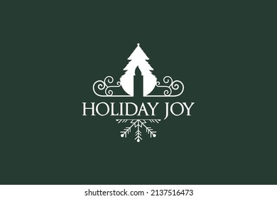 Happy New Year. Christmas Background. Vector illustration. Wishing you much Joy Holiday season.