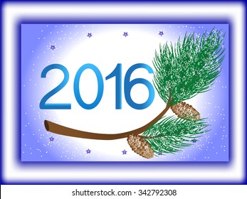 Happy New Year and Christmas background for your greetings card.