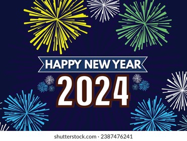 Happy New Year and Christmas day  banner design Vector illustration. Winter holiday poster, minimal geometric . 2024 numbers on gradient background. new years post design for social media 