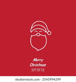 Happy new year and christmas santa claus icon vector design