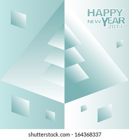Happy New Year Christmas Tree design