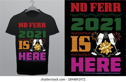 Happy New year and Christmas T-shirt Royalty Branding Design Template.