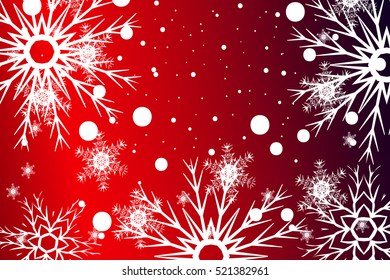 Happy New Year, Christmas vector background. design for greeting card, wallpaper, backdrop. Red color