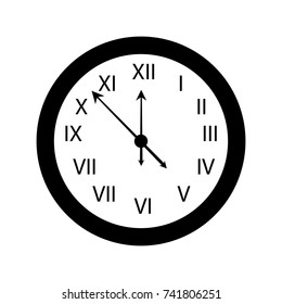 happy new year clock countdown five minute time decoration christmas