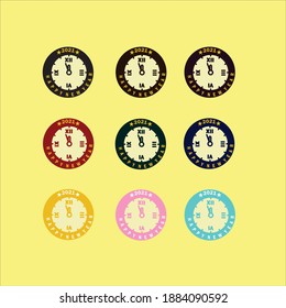 Reloj de Año Nuevo Feliz (fondo ligero) o Reloj 2021 (fondo claro)