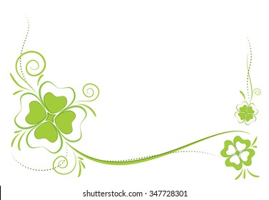 Happy new Year - Cloverleaf - green Symbol - Nature