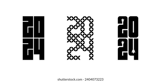 Happy New Year collection of background designs. Vector and elegant style design. Concept for holiday celebration, greeting card, poster, banner, flyer