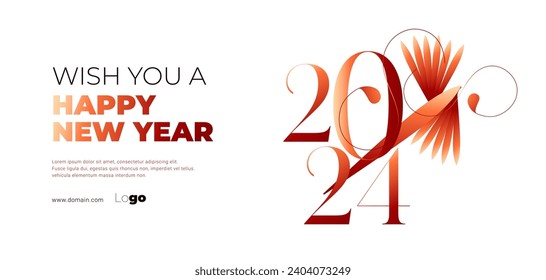 Happy New Year collection of background designs. Vector and elegant style design. Concept for holiday celebration, greeting card, poster, banner, flyer