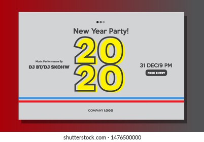 Happy New Year Color Background Simpel Plat