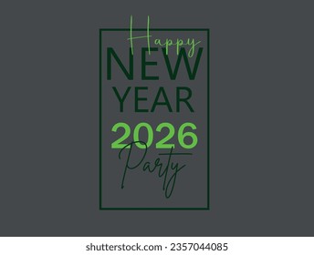 Happy new year  color full Text decoration glitter gold confetti on trendy background. New Year Wishes and Greetings, celebration concept. 2024, 2025, 2026 winter holiday season's greetings design.