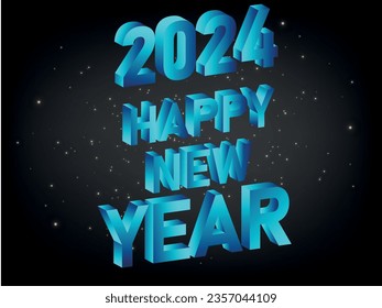 Happy new year  color full Text decoration glitter gold confetti on trendy background. New Year Wishes and Greetings, celebration concept. 2024, 2025, 2026 winter holiday season's greetings design.