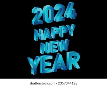 Happy new year  color full Text decoration glitter gold confetti on trendy background. New Year Wishes and Greetings, celebration concept. 2024, 2025, 2026 winter holiday season's greetings design.