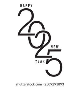 Happy new year color number banner poster with colorful background. EPS vector art and illustration. can use for, landing page, template, UI, web, mobile app, poster, banner, flyer, background.