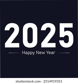Happy new year color number banner poster with colorful background. EPS vector art and illustration. can use for, landing page, template, UI, web, mobile app, poster, banner, flyer, background.