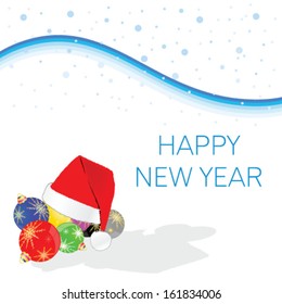 happy new year color vector illustration