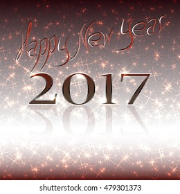 Happy New Year colorful abstraction background letter yellow
