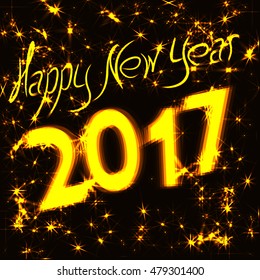 Happy New Year colorful abstraction background letter